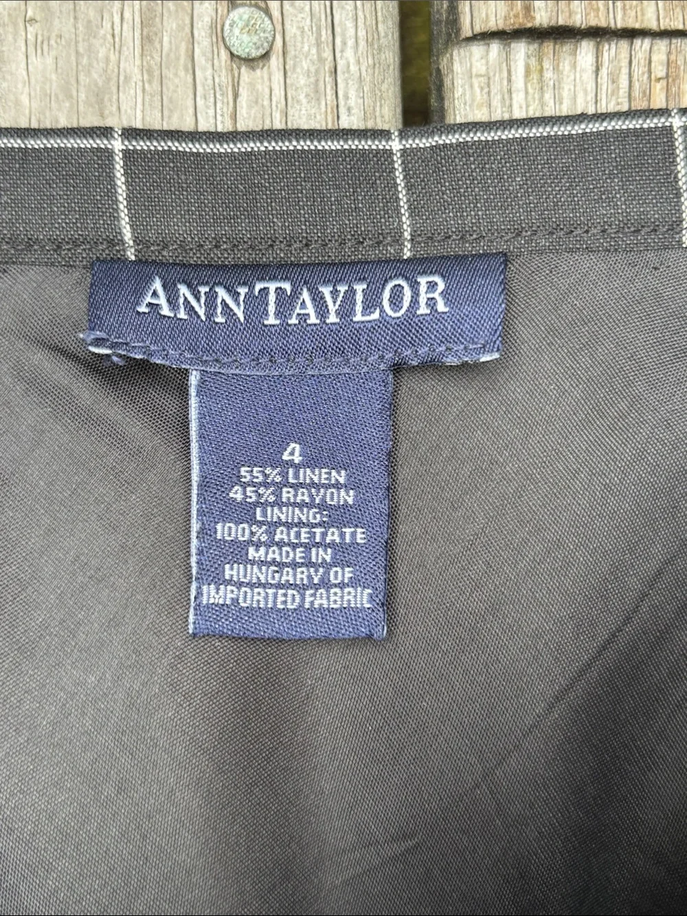 ANN TAYLOR | VTG 90s Y2K Black Linen Blend A-Line Minimalist Maxi Skirt | Size 4